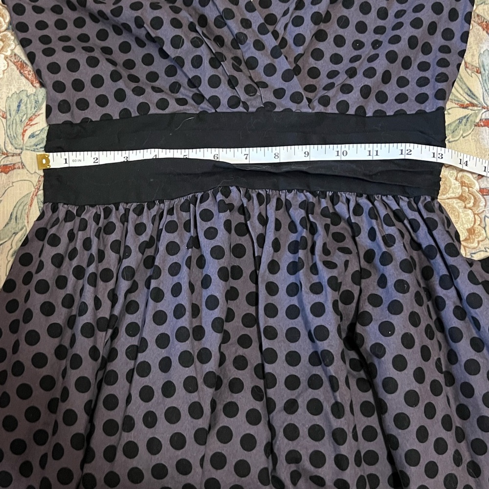 Folter,Polka-Dot Cotton Fit & Flare Dress Retro Swing, Made USA,EUC, Size M - Picture 9 of 11